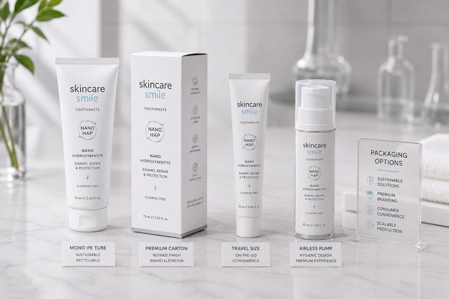 Oral care packaging formats evaluated for pilot production, retail readiness, and future commercial launch