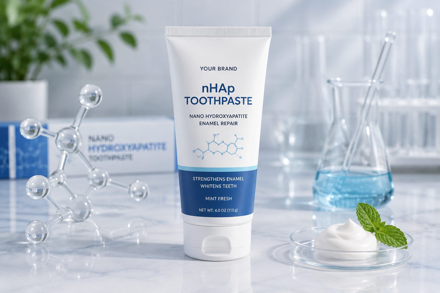 Nano hydroxyapatite toothpaste formulation and packaging development project